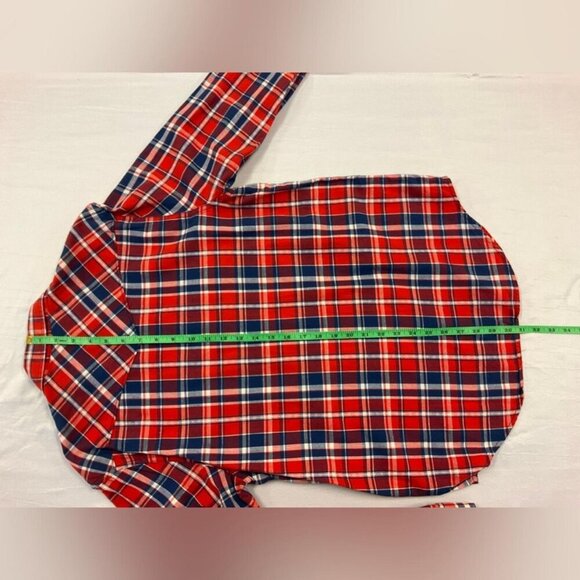 LUCKY BRAND Men's Red Plaid Pearl Snaps Shirt, size Medium - Picture 6 of 8